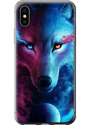 Чехол силиконовый на телефон iphone x арт-волк "3999u-1050-58250"