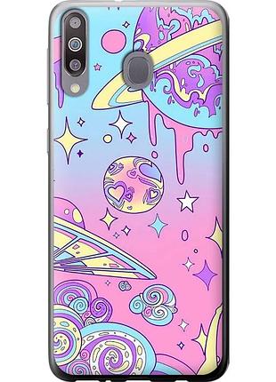 Чохол 2d пластиковий на телефон samsung galaxy m30 рожева галактика "4146t-1682-58250"