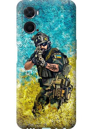 Чохол силіконовий патріотичний на телефон oppo a76 воїн зсу "5311u-2760-58250"