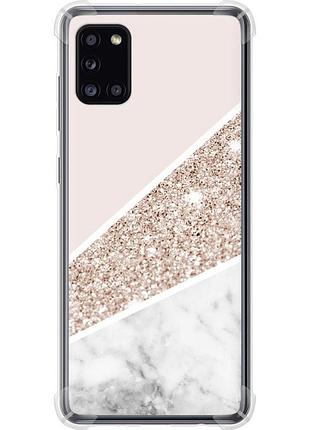 Чехол силикон с усиленными углами на телефон samsung galaxy a31 a315f пастельный мрамор "4342sp-1908-58250"