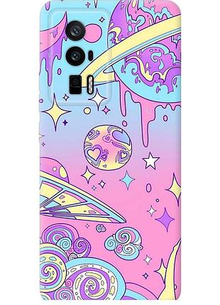 Чехол силиконовый на телефон xiaomi redmi k60 розовая галактика "4146u-2973-58250"