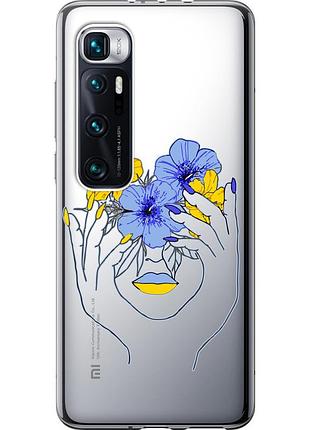 Чохол 2d пластиковий патріотичний на телефон xiaomi mi 10 ultra дівчина v4 "5276t-2064-58250"