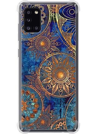 Чохол силіконовий протиударний с посиленими кутами на телефон samsung galaxy a31 a315f золотий візерунок "678sp-1908-58250"