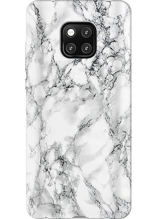 Чохол 2d пластиковий на телефон huawei mate 20 pro мармур білий "4480t-1567-58250"
