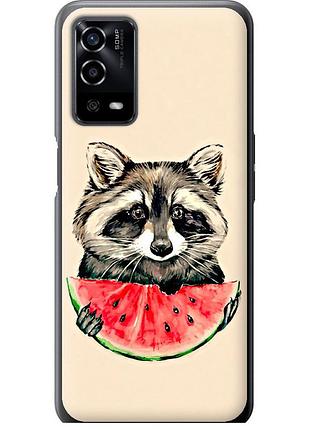 Чехол силиконовый на телефон oppo a55 енотик с арбузом "4605u-2273-58250"