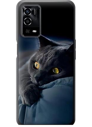Чохол силіконовий на телефон oppo a55 димчастий кіт "825u-2273-58250"