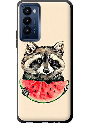 Чехол tpu на телефон tecno camon 18 ch6n енотик с арбузом "4605b-2524-58250"