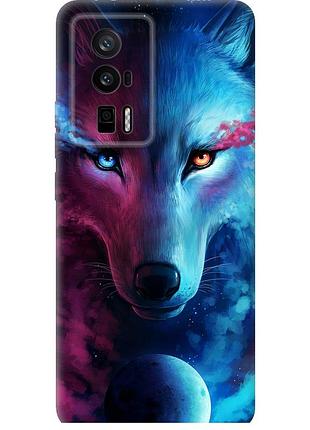 Чехол силиконовый на телефон xiaomi poco f5 pro 5g арт-волк "3999u-3193-58250"