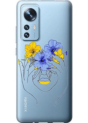 Чехол силиконовый патриотический на телефон xiaomi 12x девушка v4 "5276u-2941-58250"