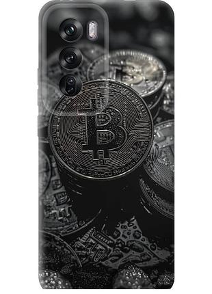 Чохол силіконовий на телефон oppo reno12 pro 5g black bitcoin "6090u-3740-58250"