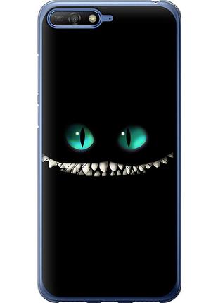 Чохол 2d пластиковий на телефон huawei y6 2018 чеширський кіт "689t-1637-58250"