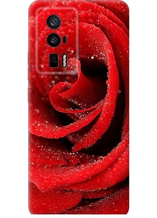 Чехол силиконовый на телефон xiaomi poco f5 pro 5g красная роза "529u-3193-58250"