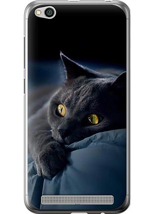 Чохол силіконовий на телефон xiaomi redmi 5a димчастий кіт "825u-1133-58250"