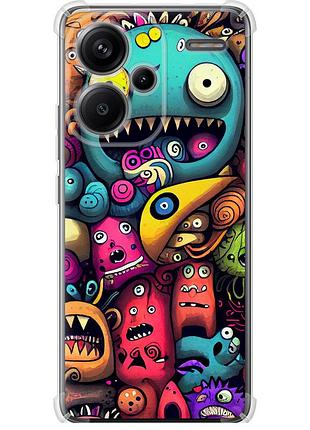 Чохол силіконовий протиударний с посиленими кутами на телефон xiaomi redmi note 13 pro plus 5g смішні монстри "5549sp-3400-58250"