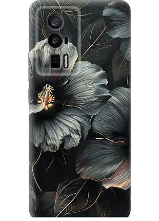 Чехол силиконовый на телефон xiaomi redmi k60 pro черные цветы "6031u-3457-58250"