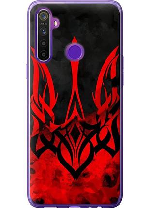 Чехол 2d пластиковый патриотический на телефон realme 5 герб украины v2 "5312t-1862-58250"