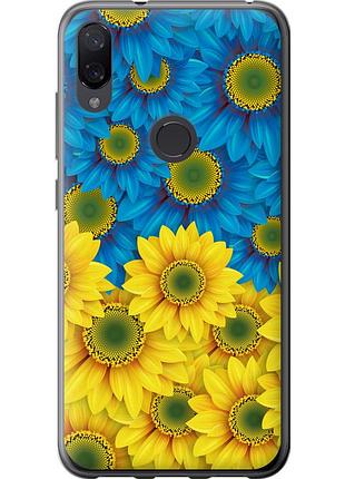 Чехол 2d пластиковый патриотический на телефон xiaomi mi play жёлто-голубые цветы "1048t-1644-58250"