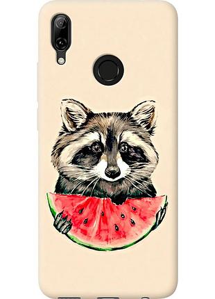 Чехол силиконовый на телефон huawei nova 3 енотик с арбузом "4605u-1535-58250"