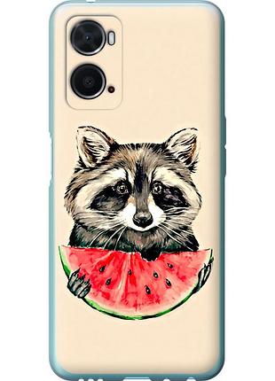 Чехол tpu на телефон oppo a76 енотик с арбузом "4605b-2760-58250"