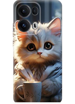 Чехол силиконовый на телефон oppo reno13 pro white cat "5646u-3943-58250"