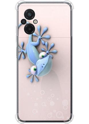 Чехол силикон с усиленными углами на телефон xiaomi poco m5 геккончик "1094sp-2767-58250"