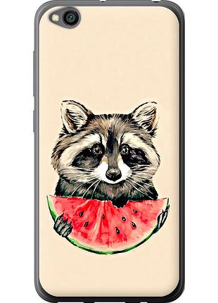Чохол силіконовий на телефон xiaomi redmi go єнотик з кавуном "4605u-1667-58250"