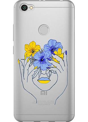 Чехол 2d пластиковый патриотический на телефон xiaomi redmi note 5a prime девушка v4 "5276t-1063-58250"
