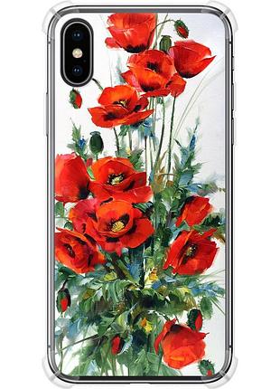 Чехол силикон с усиленными углами на телефон iphone x маки "523sp-1050-58250"