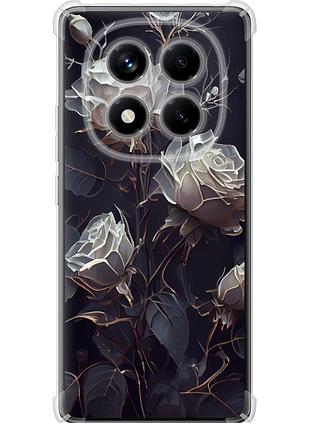 Чехол силикон с усиленными углами на телефон xiaomi redmi note 14 pro 4g розы 2 "5550sp-3808-58250"