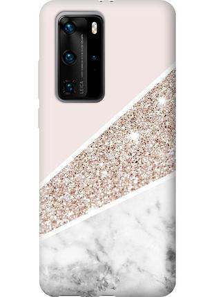 Чехол силиконовый на телефон huawei p40 pro пастельный мрамор "4342u-1839-58250"