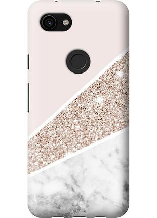 Чехол 2d пластиковый на телефон google pixel 3a xl пастельный мрамор "4342t-1713-58250"