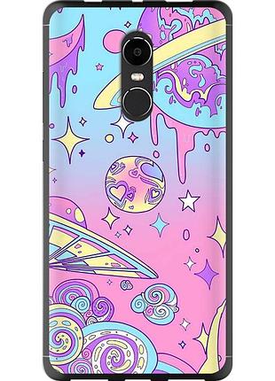 Чохол силіконовий на телефон xiaomi redmi note 4x рожева галактика "4146u-951-58250"