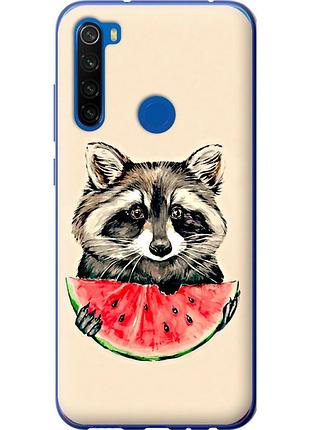 Чохол силіконовий на телефон xiaomi redmi note 8t єнотик з кавуном "4605u-1818-58250"
