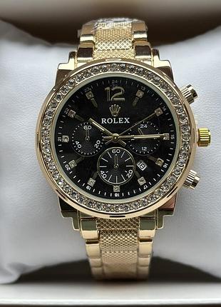 Хит! женские часы на браслете rolex золотого цвета