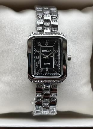 Хит! женские часы на браслете rolex серебристого цвета