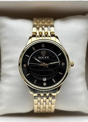 Хит! женские часы на браслете rolex золотого цвета