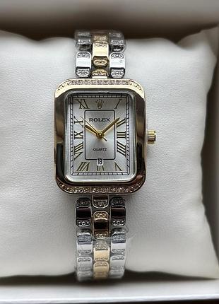 Хіт! жіночий годинник на браслеті rolex комбінованого кольору