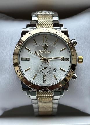 Супер хіт! жіночий годинник на браслеті rolex комбінованого кольору