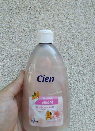Жидкое мыло cien almond handwash 500 мл | увлажняющее мыло для рук с миндалем, веганское