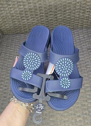 Шлепки шльопанці  crocs monterey diamante wedge 
w7-37/38-23/23.5