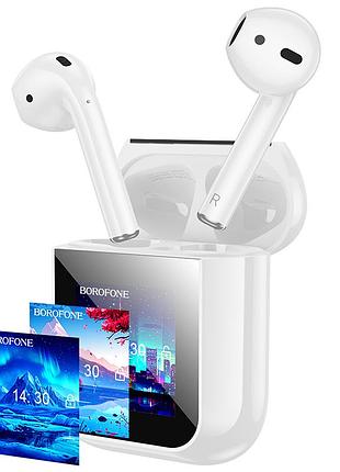 Бездротові навушники tws borofone bw86 brocade, touch screen, white