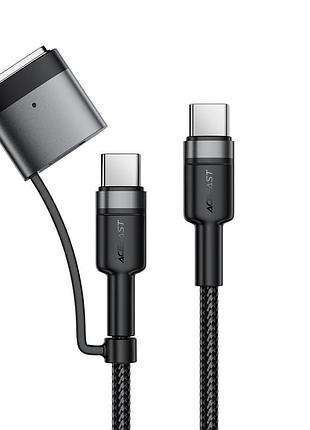 Кабель acefast c22-05 usb-c to usb-c / magnetic aluminum alloy charging data cable black