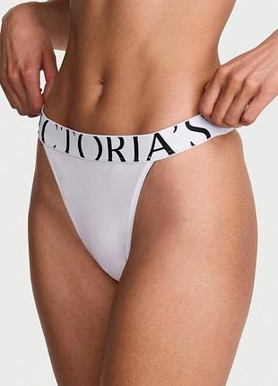 Жіночі трусики victoria's secret (29588419631) exploded logo cotton 90s brief xs білі