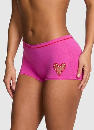Женские трусики victoria's secret (283677492920) cotton boyshort xl розовые