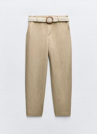 Штани лляні zara р. s/36/8 - підійдуть також на р. м/38/10