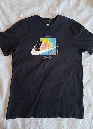 Черная мужская футболка nike коттон 100%
