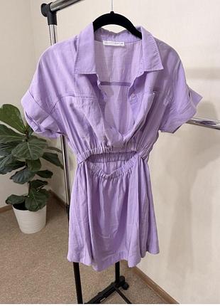 🍋сукня zara  13/14 р 164 см буде на xs колір бузковий ціна -320🍋фото на тілі нема  🍋д-76 см верх вільного крою, дуже приємна тканина