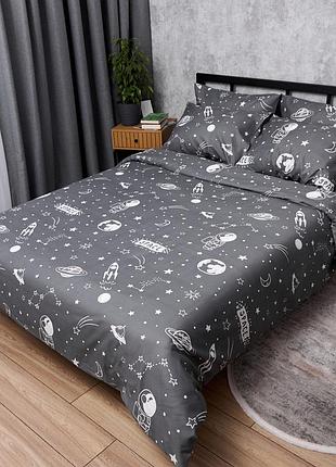 Комплект постільної білизни moon&star мікросатин premium star voyage сімейні 143х210х2 наволочки 2х70х70 (ms-820016372)