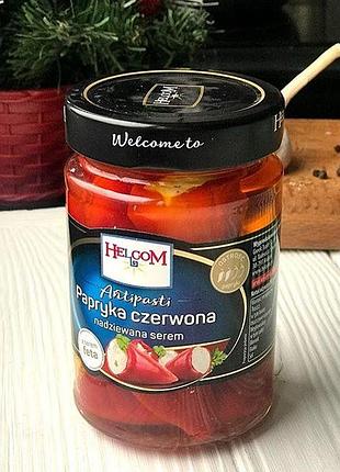 Перец сладкий,в масле фаршированный сыром фета helcom