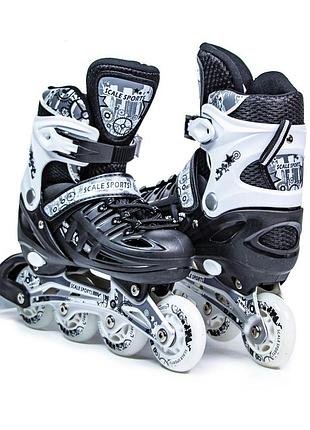 Детские ролики scale sports lf 905 черный цвет размер 34-37
